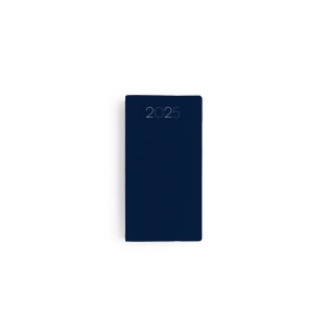 Mini spirale panache 2025 - 90x165mm - couverture bleue transfert à chaud argent