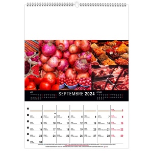 Scolaire calendrier mural couleurs marche 2025 marquage quadri