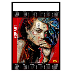 Poster pop art 2025 - marquage quadri
