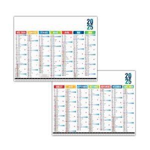 Sous-main smp mesure 2025 - 297x210mm quadri recto verso plastifie encapsule