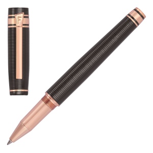 Stylo roller Bold Stripe Gun & Rose Doré