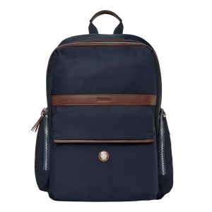 Sac à dos Button Marine & Marron
