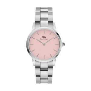 Montre Iconic Link Argent&Pastel-Rose D28