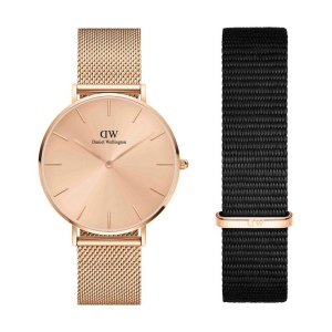 Set Montre Petite Unitone Rose-Doré D36 + Bracelet Petite Cornwall Rose-Doré L16