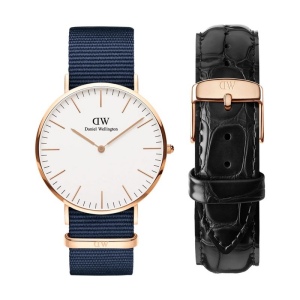 Set Montre Classic Bayswater RG&Blanc D40 + Bracelet Classic Reading Rose-Doré L20