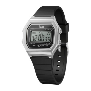 ICE digit retro-Noir Argent-Petite