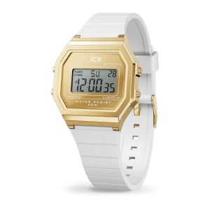 ICE digit retro-Metal Doré mirror-Blanc -Petite