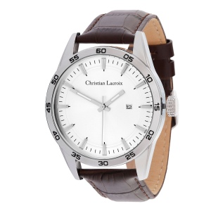 Montre dateur Tempus Marron/Argent