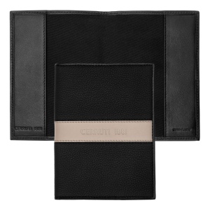 Porte-passeports Delano Taupe & Noir