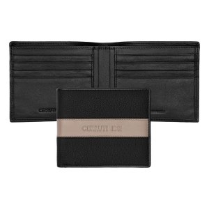Portefeuille-cartes Delano Taupe & Noir