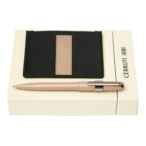 Parure CERRUTI 1881 (stylo bille & porte-cartes)
