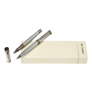 Parure Zoom Diamon Chrome (stylo bille & stylo roller)
