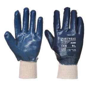 Gant nitrile, poignet tricot (Pack 12pcs)