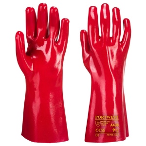 Gant PVC Rouge 35 cm (Pack 12pcs)
