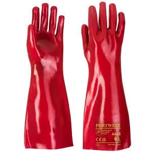 Gant PVC Rouge 45 cm (Pack 12pcs)