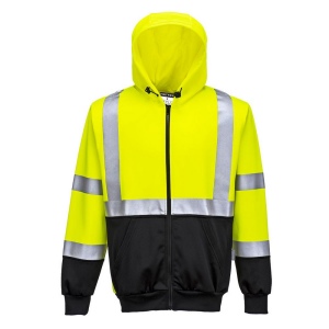 Sweat Hi-Vis bicolore zippé