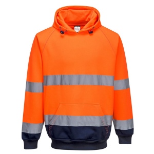 Sweat shirt à capuche bicolore