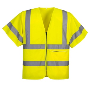 GILET ZIPPÉ À DEMI-MANCHES 100% Coton 260 gr/m²