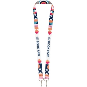 Tour de cou pour sublimation en rPET avec 2 porte-clés Leia