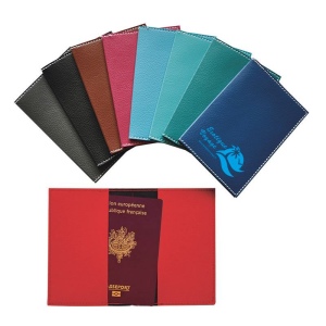 Couverture Passeport Cousu Maroquinerie WORLD TRIP NEW