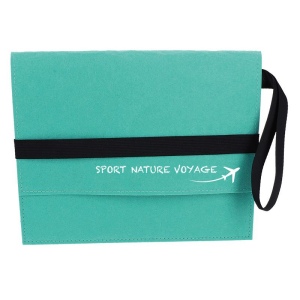 Pochette feutrine VIENNE turquoise