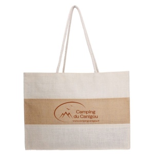 Sac de plage CANOA en jute bicolore