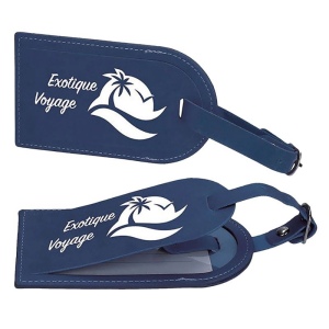 Porte étiquette PU Bleu foncé