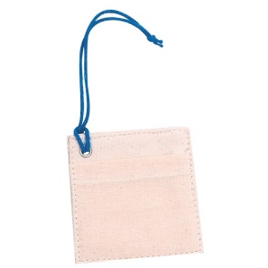 Etiquette bagage WATSON en coton naturel