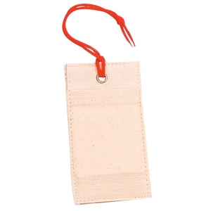 Etiquette bagage JUCCO en coton naturel et jucco