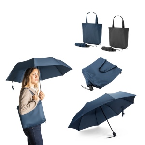 SKYLAR. Parapluie pliable 21" en pongé 190T avec ouverture automatique