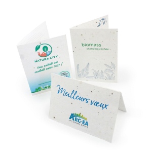 Carte papier graines laser