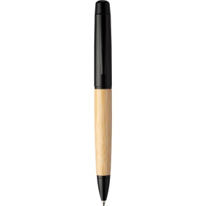 Stylo bille twist en acier inoxydable et bambou Anke