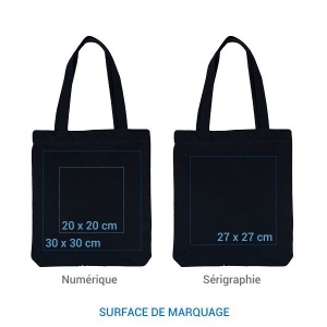 Sac coton  ECOLO 155 Noir