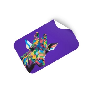 Sticker MAT repositionnable RECTANGULAIRE blanc (INT/EXT) 5x2cm