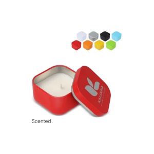 Square Scented Candle recycled tin