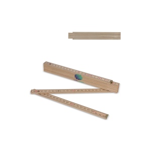 Règle pliante en bois 2m premium, naturel