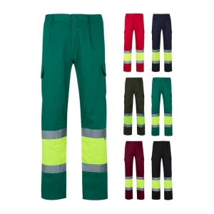 VL POSEIDON. Pantalon bicolore en sergé multipoches (210g/m²), en coton (20%) et polyester (80%)