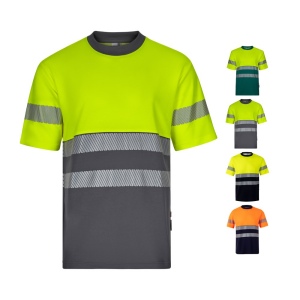 VL BASTET. T-shirt piqué bicolore (150g/m²), en coton (55%) et polyester (45%)