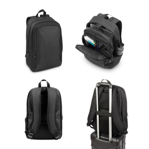DRAMMEN. Sac à dos pour ordinateur portable en 600D, polyester recyclé, haute densité avec revêtement résistant à l'eau et doublure en 900D polyester recyclé, 17'3'