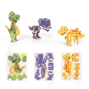 DINOSAURUS. Puzzle 3D en papier et EVA en forme de dinosaure