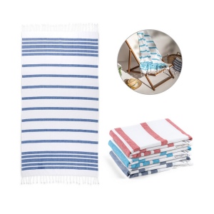 SARDENHA. Serviette de plage en coton (70% recyclé) et polyester (30% recyclé)