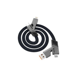 Câble universel 4 en 1 'Orlando', 1m, gris anthracite