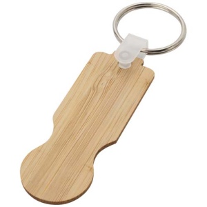 Porte-clés Ronan en bambou avec jeton pour chariot