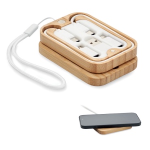 CHARGOO - Chargeur sans fil 15W bambou