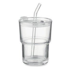 SIP - Gobelet verre et paille 400ml