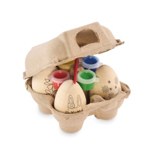 EISET - Set de peinture d'oeufs en bois