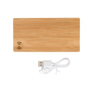 Power bank en bambou, 6 000mAh Walter