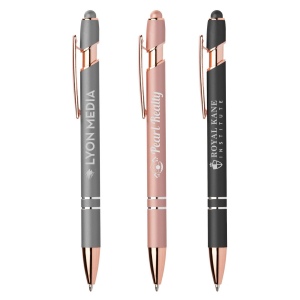 Stylo Prince Softy Rose Gold Métallique avec Stylet (+Colour Jet (Impression 2ème face))
