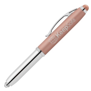 Stylo Brando Softy Métallique Light-Up avec stylet (+Gravure Laser)