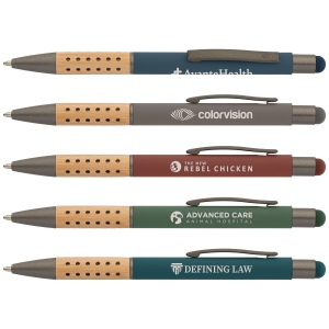 Bowie Bamboo Grip Stylo avec Stylet (+Gravure Laser)